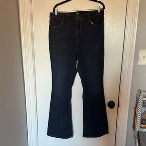 Anna- Dark Blue Women Jeans- size 16 flare